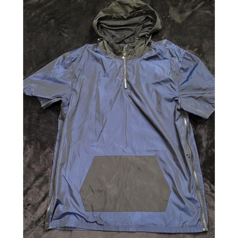 Lightweight Quarter Zip Jacket Short Sleeve Windbreaker Men's Size 2XL Zippers